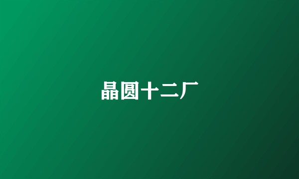 晶圆十二厂
