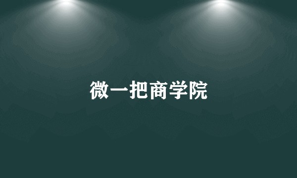 微一把商学院