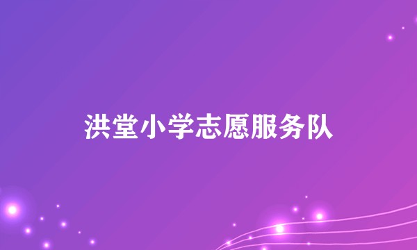 洪堂小学志愿服务队