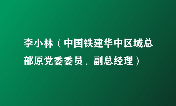 李小林（中国铁建华中区域总部原党委委员、副总经理）
