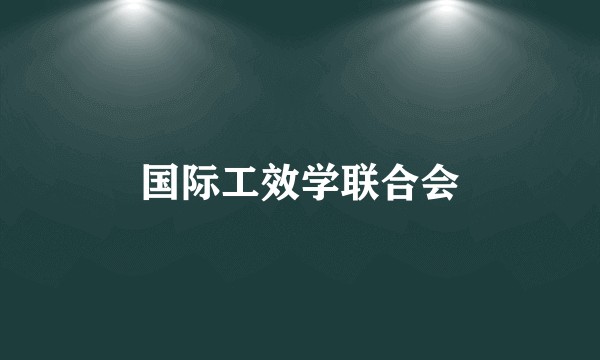 国际工效学联合会
