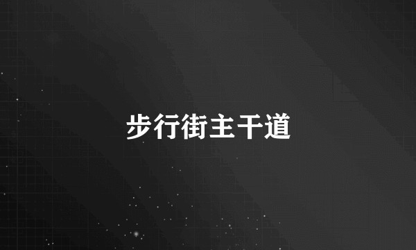 步行街主干道