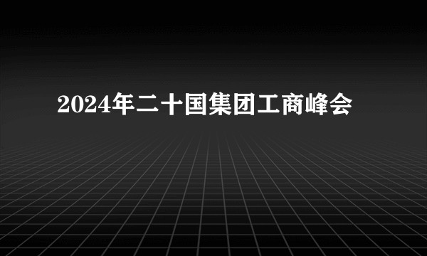 2024年二十国集团工商峰会