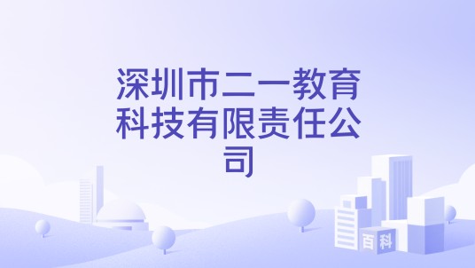 深圳市二一教育科技有限责任公司