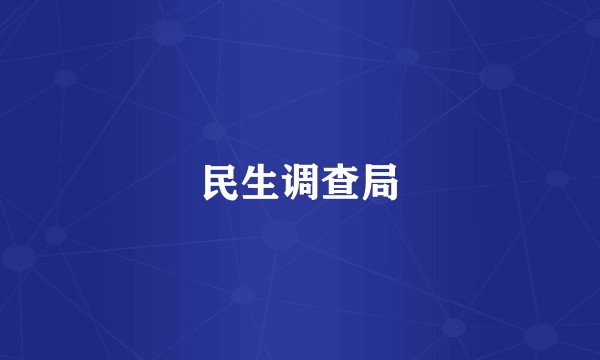 民生调查局