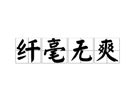 纤毫无爽