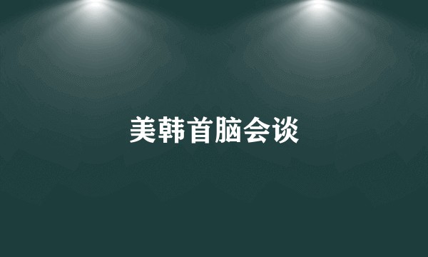 美韩首脑会谈