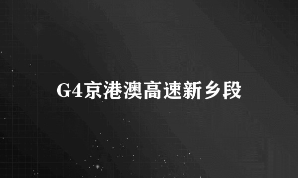 G4京港澳高速新乡段