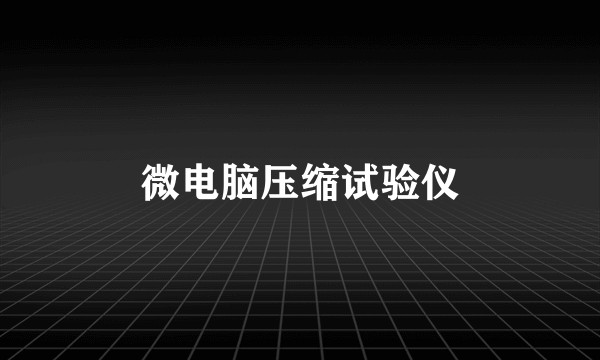 微电脑压缩试验仪