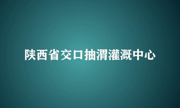 陕西省交口抽渭灌溉中心