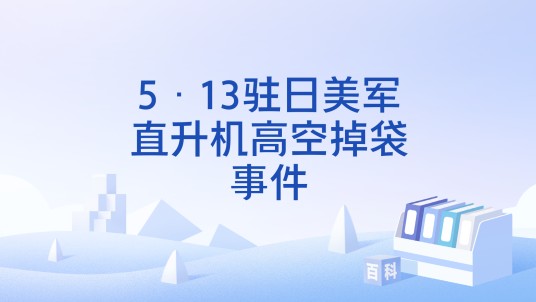 5·13驻日美军直升机高空掉袋事件