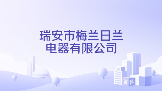 瑞安市梅兰日兰电器有限公司