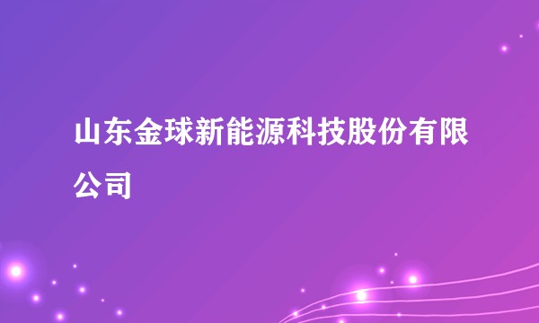 山东金球新能源科技股份有限公司
