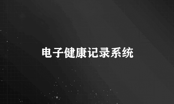 电子健康记录系统
