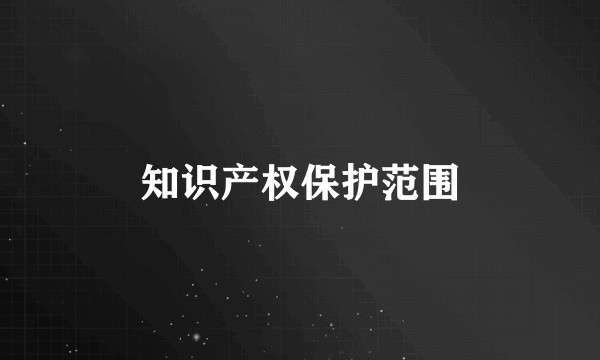 知识产权保护范围