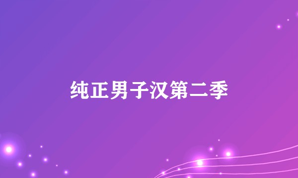 纯正男子汉第二季