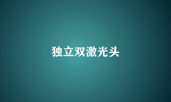 独立双激光头