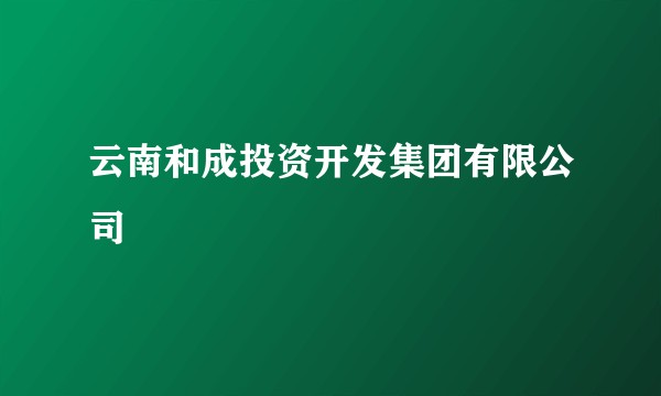 云南和成投资开发集团有限公司