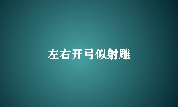 左右开弓似射雕