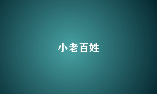 小老百姓