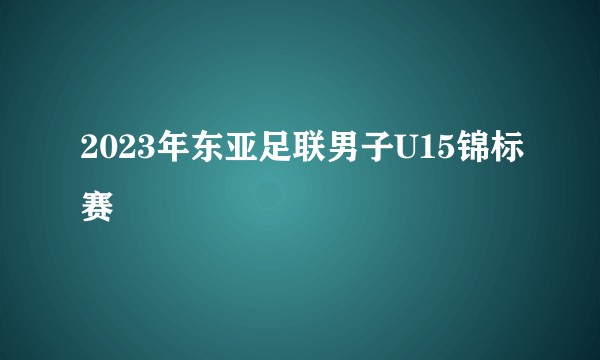 2023年东亚足联男子U15锦标赛