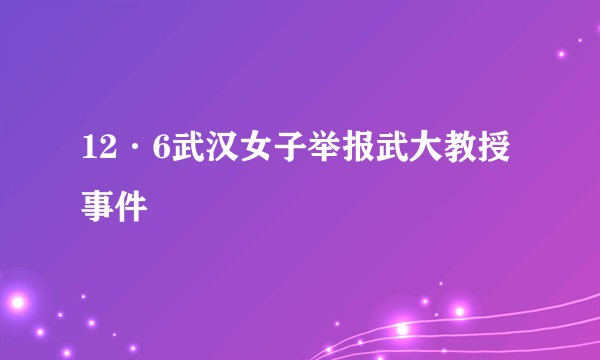 12·6武汉女子举报武大教授事件