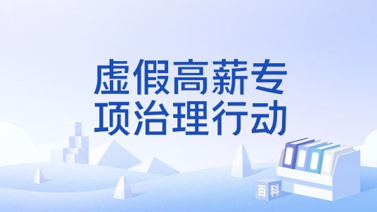 虚假高薪专项治理行动