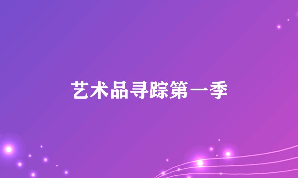 艺术品寻踪第一季