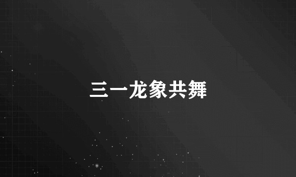 三一龙象共舞