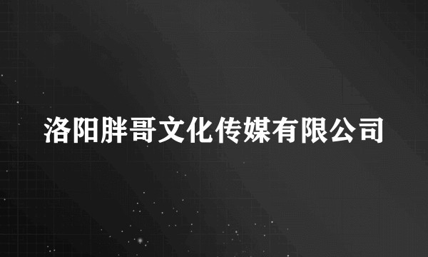 洛阳胖哥文化传媒有限公司