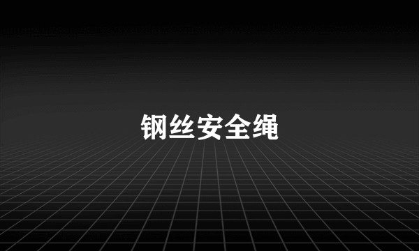 钢丝安全绳