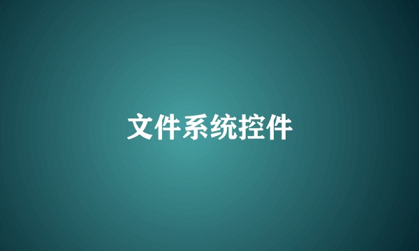 文件系统控件