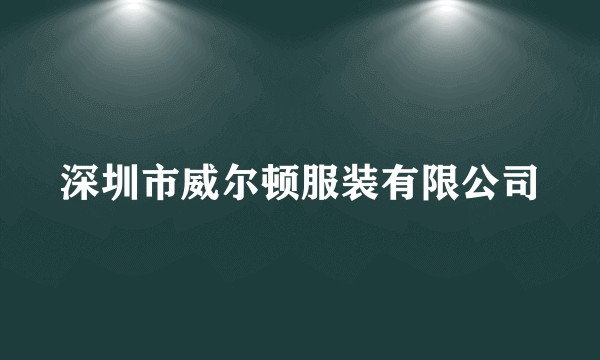 深圳市威尔顿服装有限公司