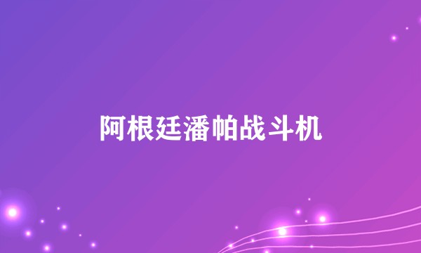 阿根廷潘帕战斗机