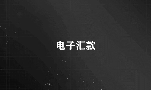 电子汇款