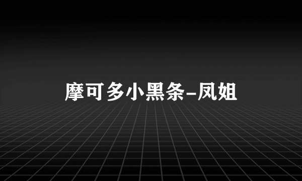 摩可多小黑条-凤姐
