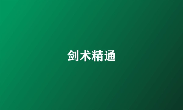 剑术精通