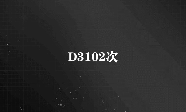 D3102次