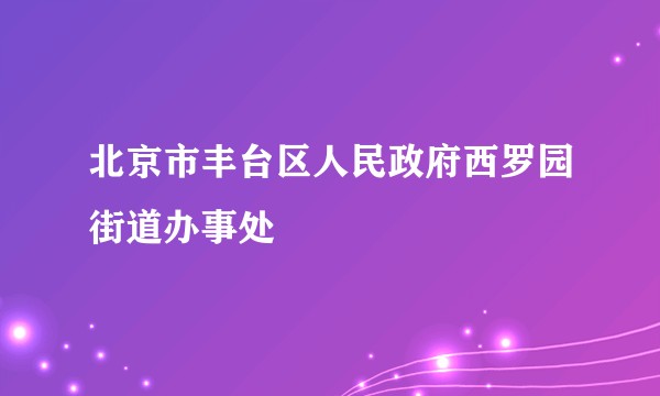 北京市丰台区人民政府西罗园街道办事处