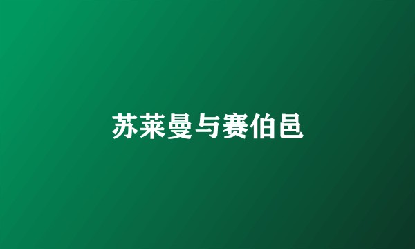 苏莱曼与赛伯邑