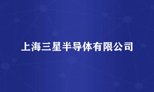 上海三星半导体有限公司