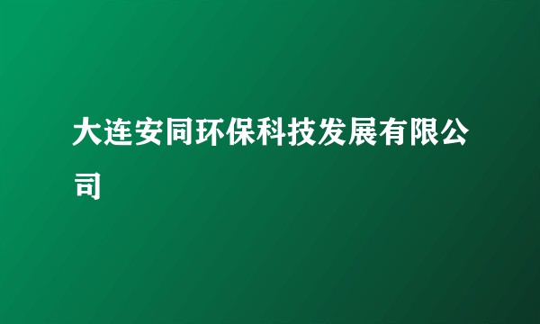 大连安同环保科技发展有限公司