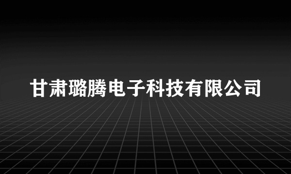甘肃璐腾电子科技有限公司