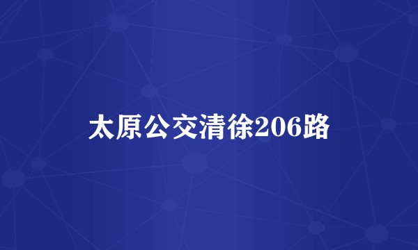 太原公交清徐206路