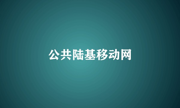 公共陆基移动网