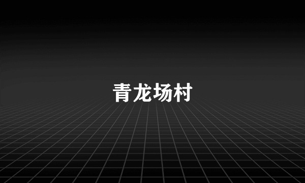青龙场村