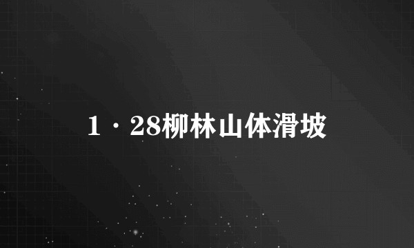 1·28柳林山体滑坡