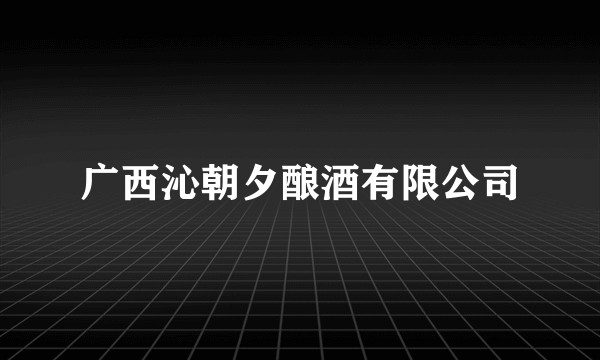 广西沁朝夕酿酒有限公司