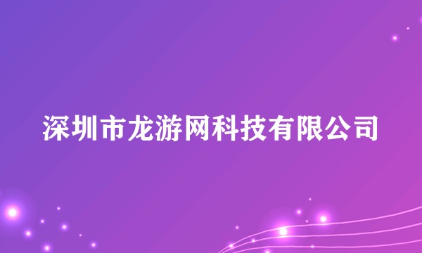 深圳市龙游网科技有限公司