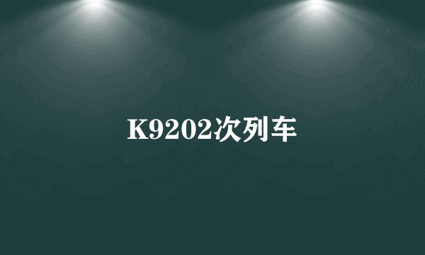 K9202次列车